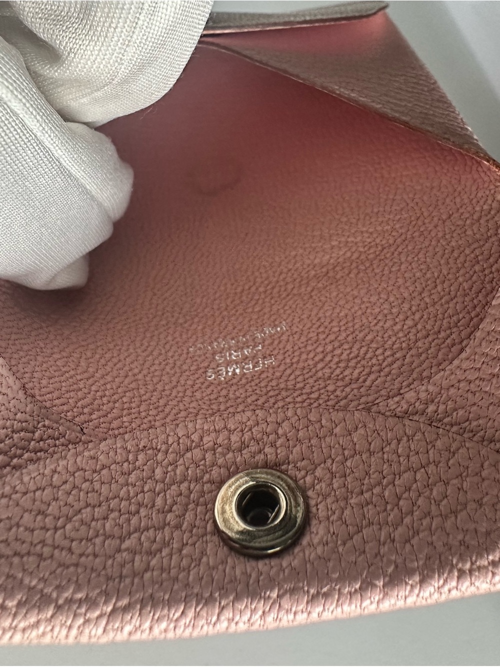 Hermès Bastia Coin Purse Rose Darling Chèvre Mysore Leather Card Holder - Picture 8 of 12